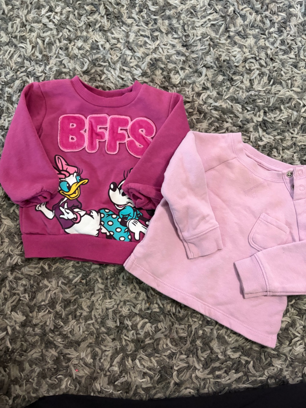 Cat & Jack Girls' Hot Pink & Light Pink Daisy BFFs Sweatshirt Set